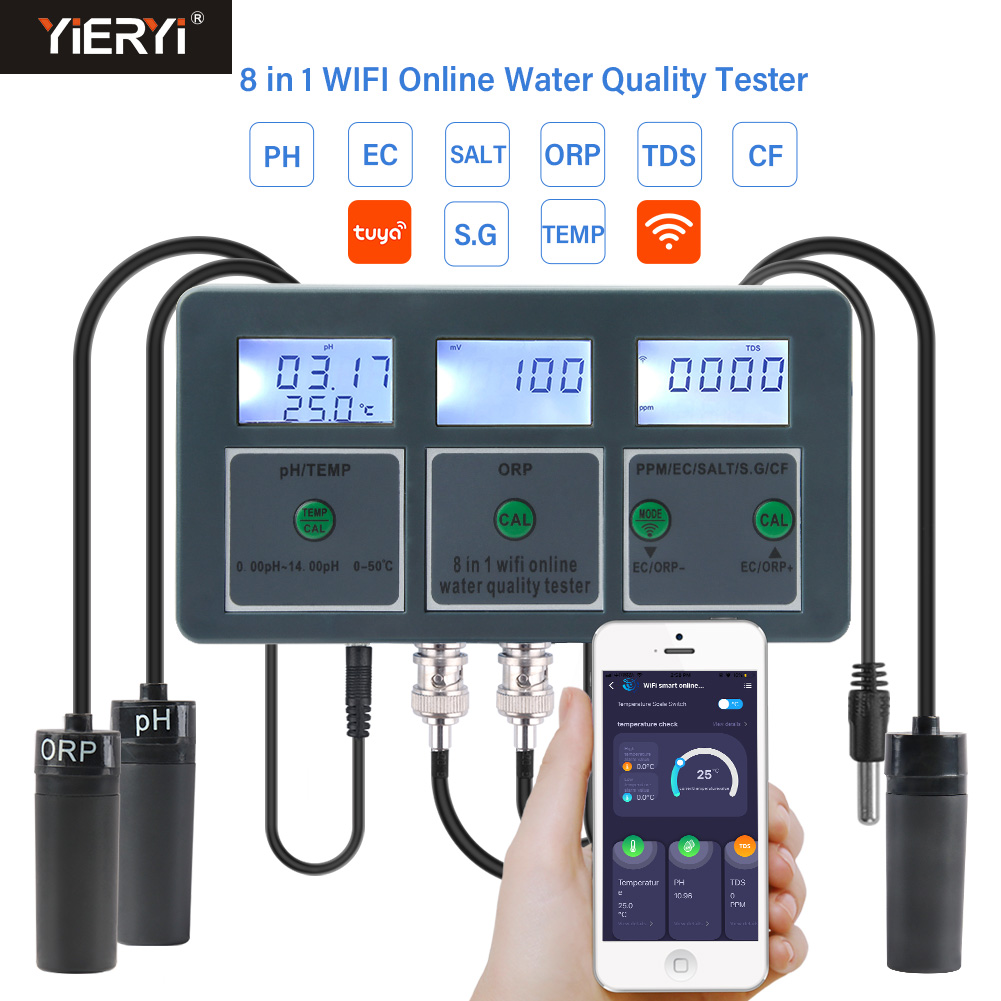 Pool Test Kit Digital - WiFi Tuya 스마트 PH 측정기 데이터