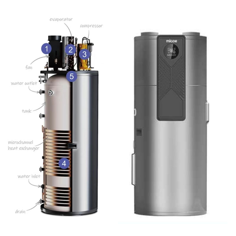 Pool Heat Pump 5Kw - 유럽 R290 DHW 올인원 히트펌프 온수기