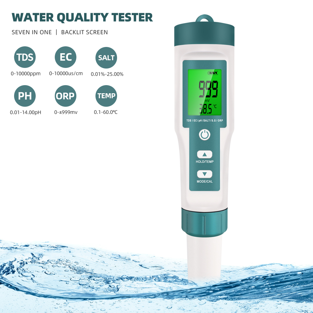 Pool Test Kit Digital - 7 in 1 PH TDS EC