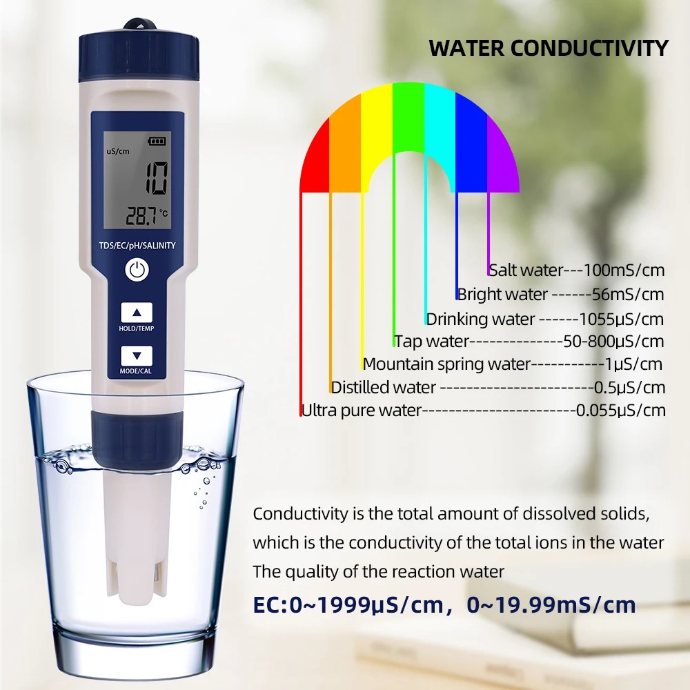 TDS EC 염분 계량기 디지털 방수, 자동 교정 기능 - Pool Test Kit Digital 리뷰 및 가격