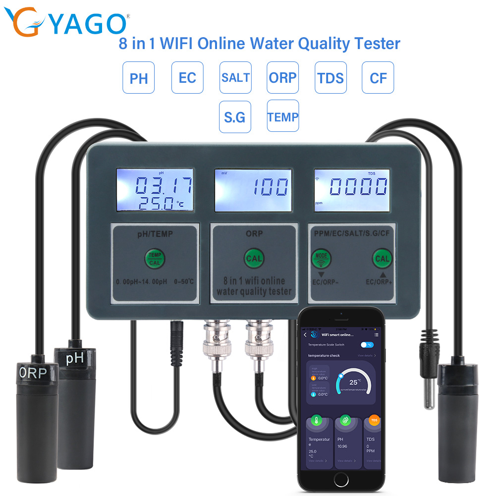 YAGO 8 in 1 WiFi 수족관 수질 테스터 식수 - Pool Test Kit Digital 리뷰 및 가격