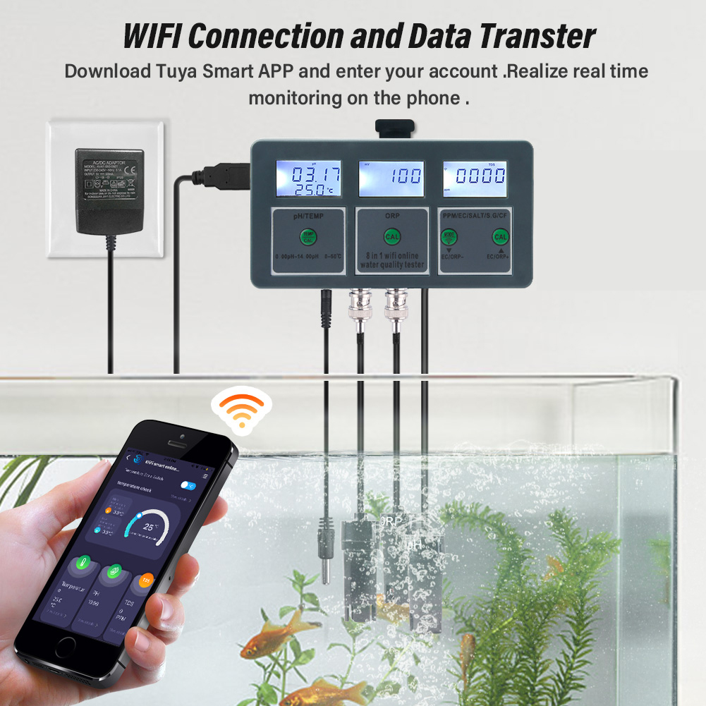 YAGO 8 in 1 WiFi 수족관 수질 테스터 식수 - Pool Test Kit Digital 리뷰 및 가격