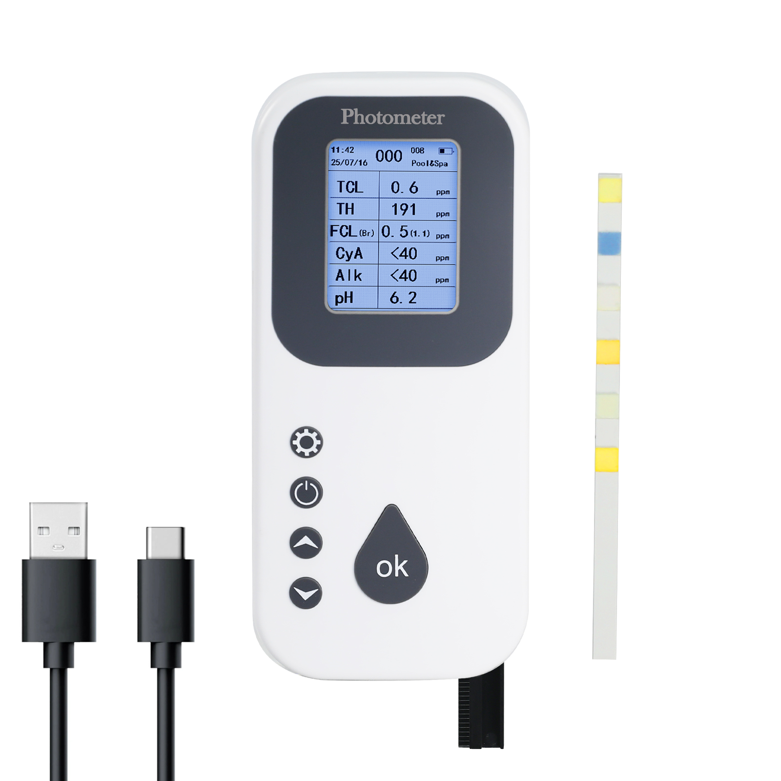 7 in 1 전문가용 디지털 수질 검사 키트 스마트 광 - Pool Test Kit Digital 리뷰 및 가격
