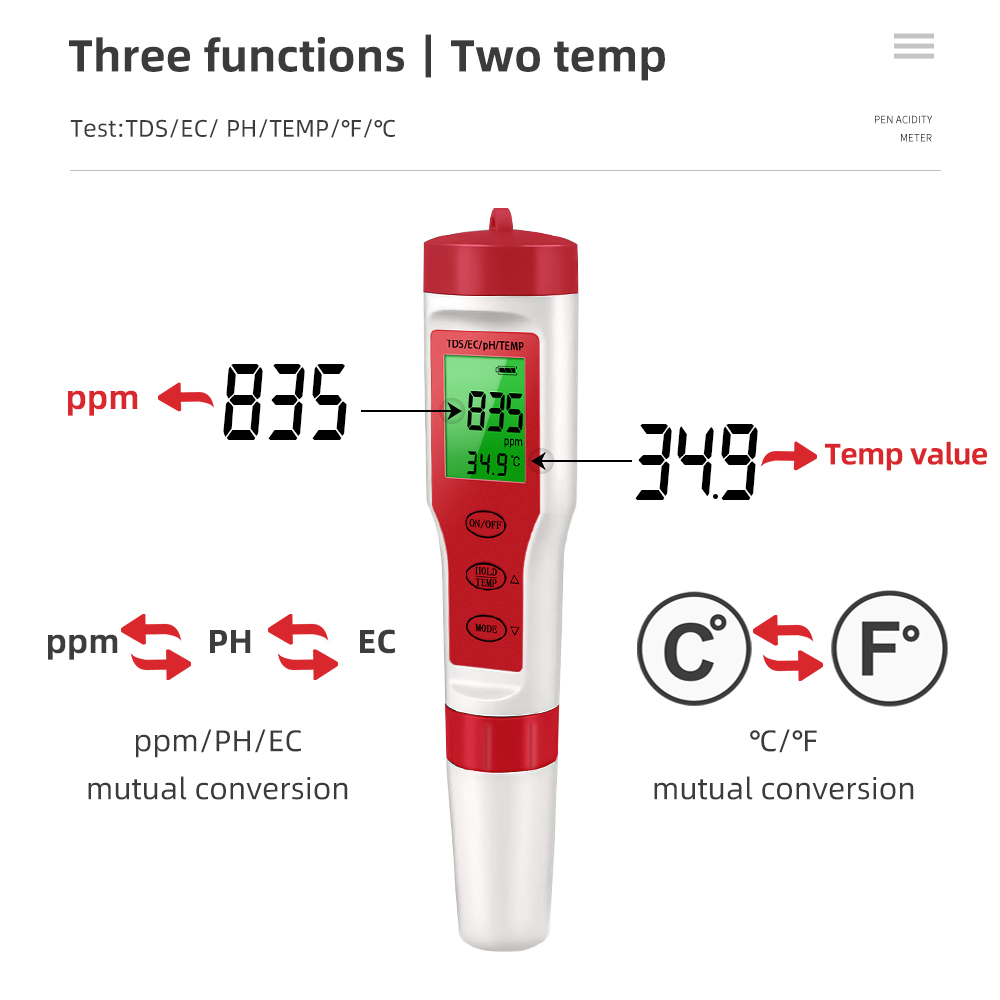 PH 측정기 방수 PH/TDS/EC/온도 측정기 수영장 - Pool Test Kit Digital 리뷰 및 가격