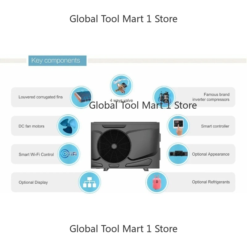 에너지 절약형 DC 인버터 수영장 히트펌프 R-32 풀 - Pool Heat Pump 5Kw 리뷰 및 가격