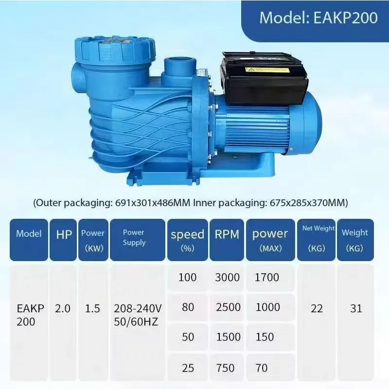 도매 2마력 스마트 가변 속도 수영장 순환 펌프; 사용 - Pool Pump 2Hp Variable Speed 리뷰 및 가격